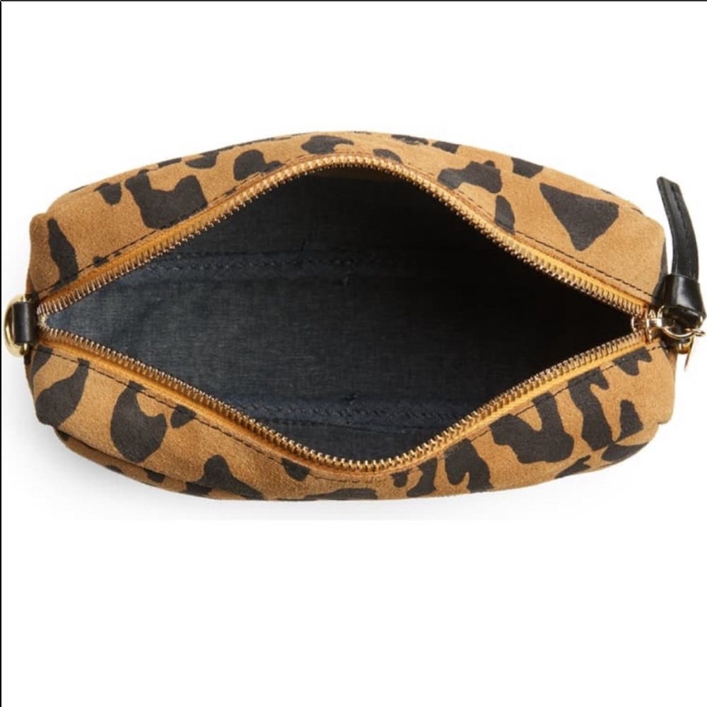 Clare V Midi Suede Leopard Sac Crossbody Clutch - Picture 8 of 13